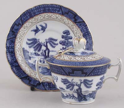 Breakfast Cup with Cover and Saucer c1920s